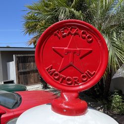 Texaco Oil Can shop store Display Stand Rack Metal Holds 18 Cans