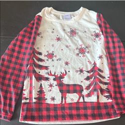 Plaid Red and White Kids Shirt