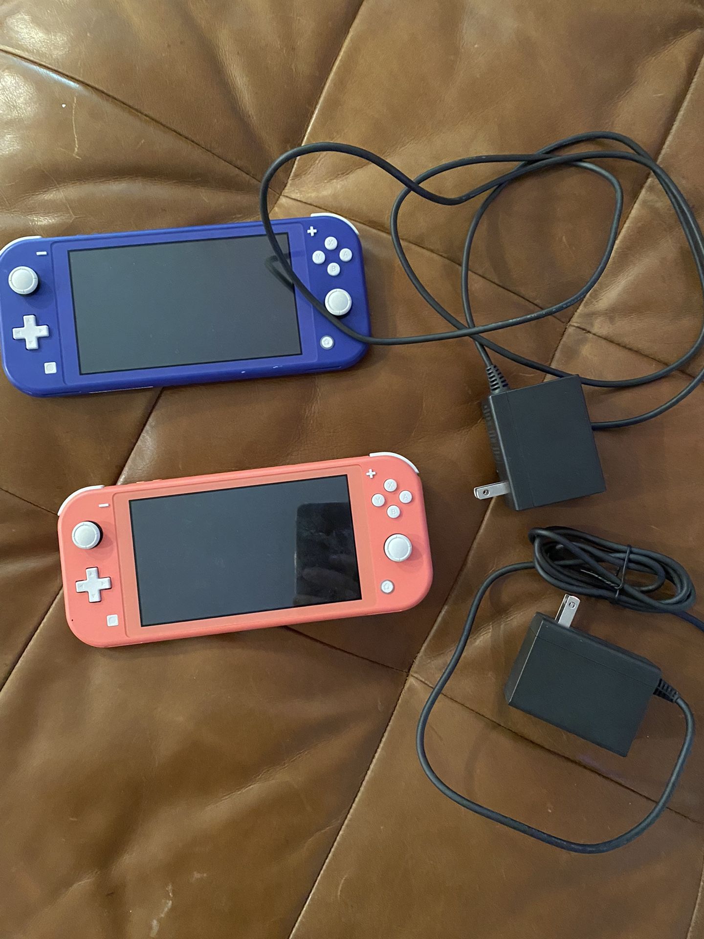 Nintendo Switch Lite Blue And Pink And 2 Games
