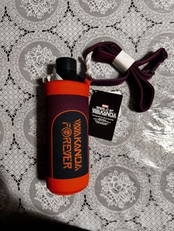 Wakanda Forever Water bottle And Holder