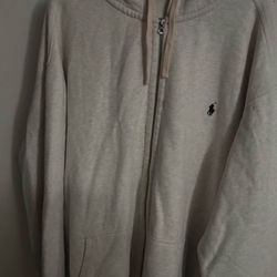 Polo hoodie grey size 3x tall