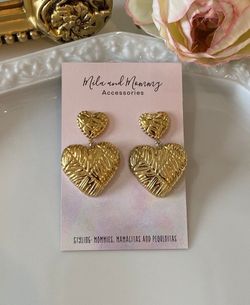 New - Double Heart Earrings