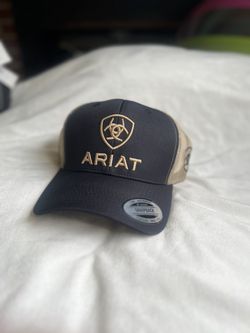 Black & Gold Ariat Trucker Hat 