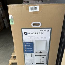 Glacier Bay Brindley 30 in. Single Sink Freestanding White Bath Vanity 