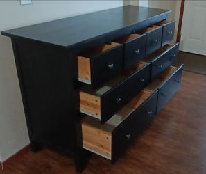 Ikea Hemnes 8-drawer dresser , black - brown