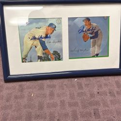 2 Signed Papers In A Frame 