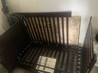 Dark Espresso Wood Baby Crib