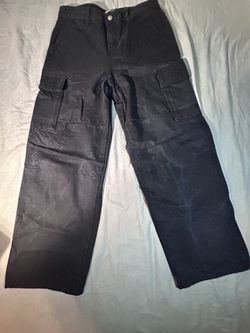 Black cargo jeans