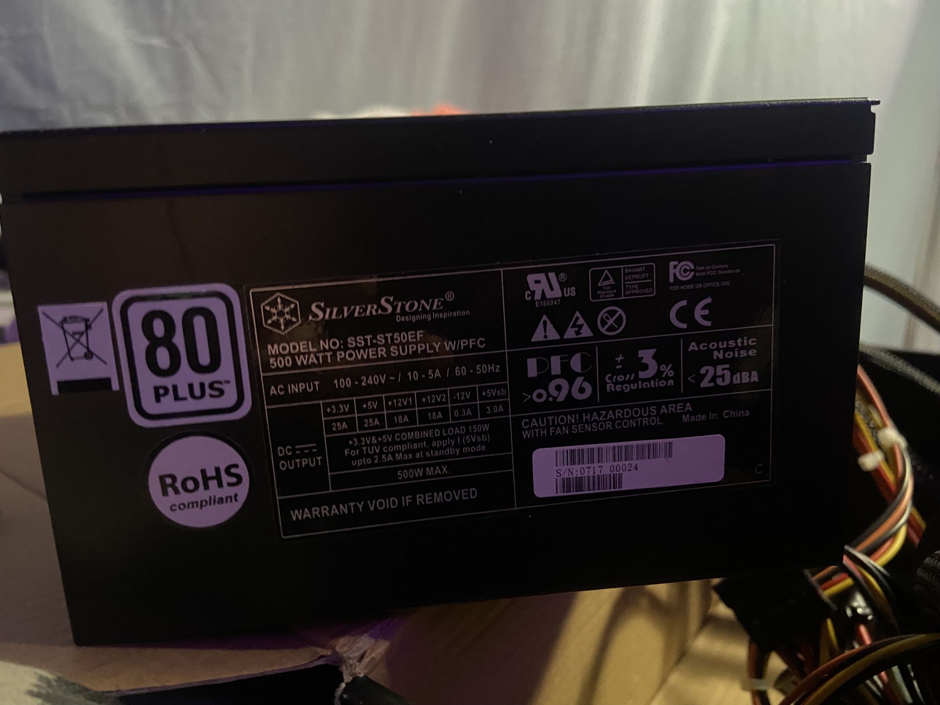 500W Non-Modular computer power supply