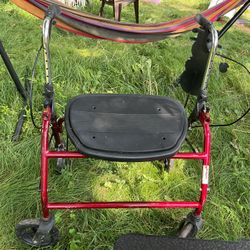 A Good , Large Walker, With Seat, Works Well (NO SHIPPING) 