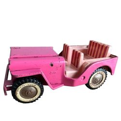 1960s/70s Tonka barbie pink w/ candy stripes 10 "