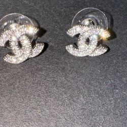 Chanel CC Stud Earrings 
