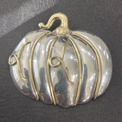 Large Pumpkin Sterling Silver 