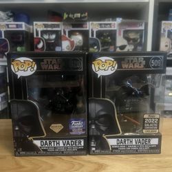 2 LE EXCLUSIVE Darth Vader Funko Pops Diamond Glitter #509 #626 Star Wars Disney