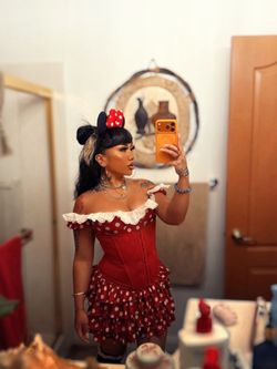 OUTCAST CLOTHING MARGAUX MINI DRESS RED SIZE M