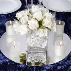  14" Round Glass Mirror Wedding Party Table Decorations Centerpieces