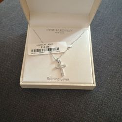 Sterling Silver Cross Pendant Necklace 