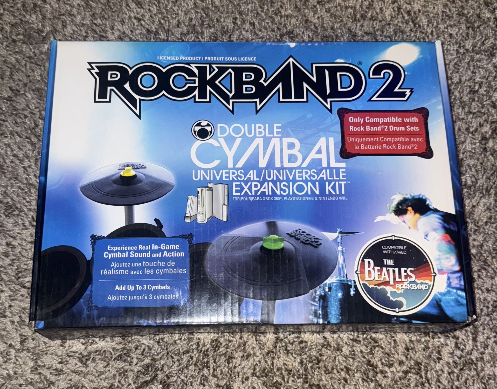 ROCK BAND 2 DOUBLE CYMBAL EXPANSION KIT VIDEO GAME DRUMS GUITAR HERO SONY PLAYSTATION 3 PS3 XBOX 360 NINTENDO WII