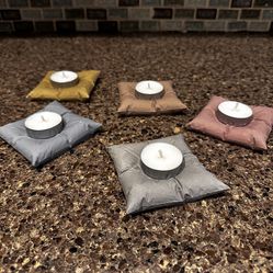 Concrete Pillow Candle Tea Light Holder