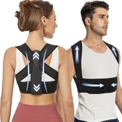 Posture Corrector for Women and Men, Back Brace Posture Corrector Neck Hump, Back Support for Men and Women - Upper Back Pain Relief, Improve Posture,