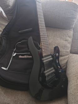 Multi scale Jackson 7 Dinky Arch Top DKAF7 MS Gloss Black with gig bag