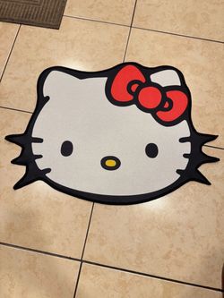 Hello Kitty Face Shape Area Rug