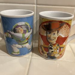 Collectible Pixar Toy Story Woody And Buzz Light year Coffee Mugs 