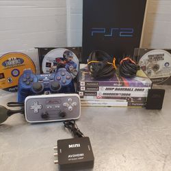 SONY PLAYSTATION 2 video Game Bundle With HDMI Bundle 