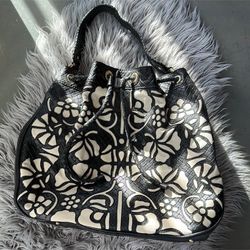ANTONIO MELANI Black and White Shoulder Bag