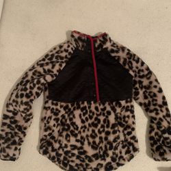 Maurices Size Xs Extra Small Fuzzy Sherpa Pullover Cheetah 