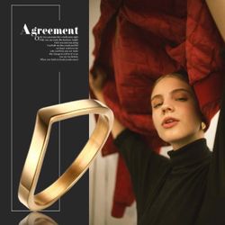 R31- V Shape RIng- 316L Stainless Steel!