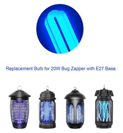 Dichroma 2 Pack 3U 20W Replacement Bulbs for 20W Bug Zapper with E27 Base, Compatible with Meilen, Husaco, Lunatino, PALONE, and Other Models