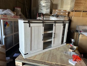 Brand new barn doors tv stand assembled