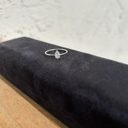 Silver Diamond Promise/Engagement Ring 