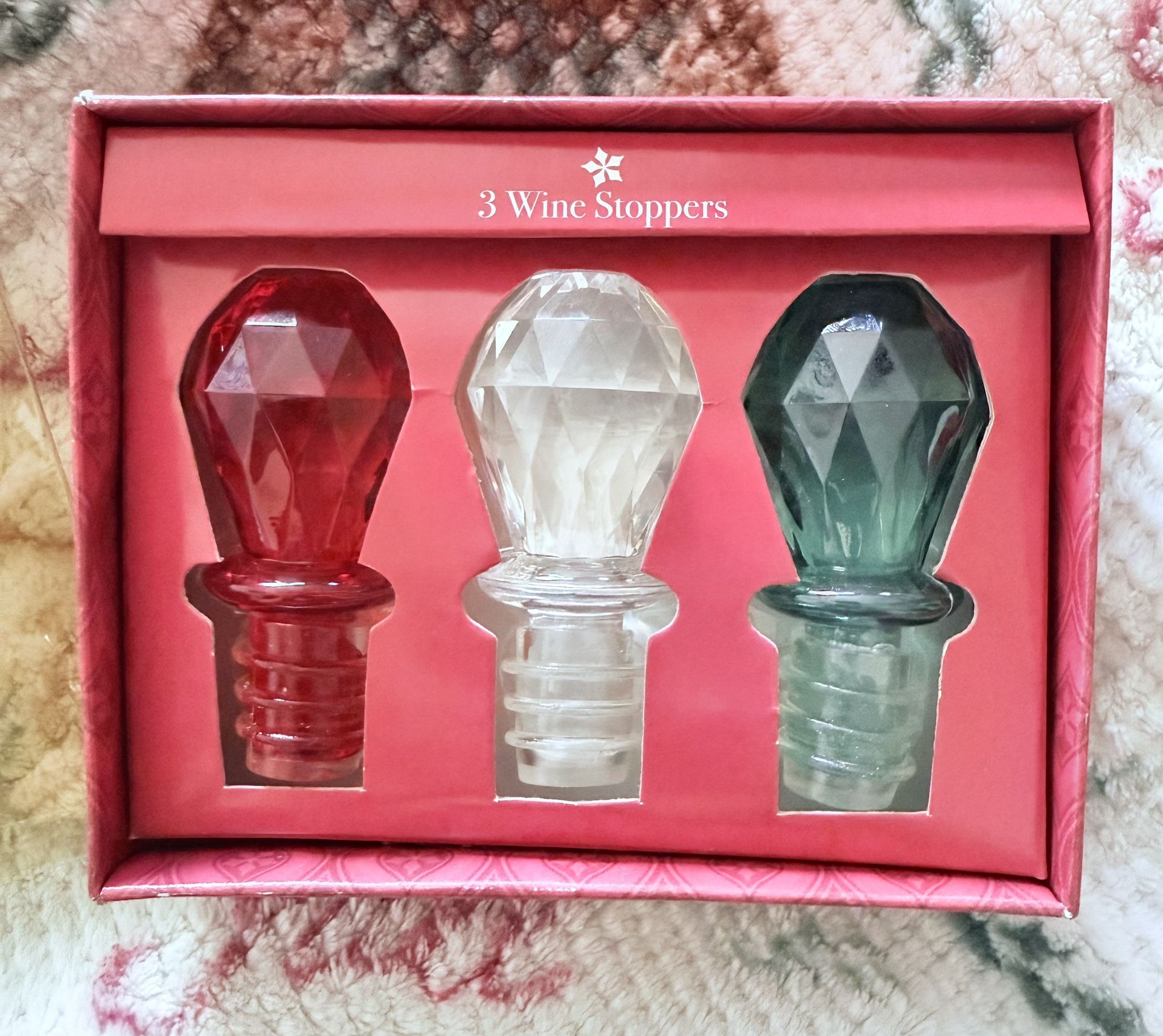 3 Crystal Ball Wine Stoppers Wine Accessories New