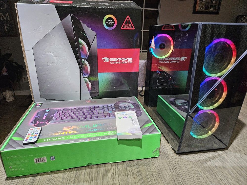 Gaming PC + Keyboard Mouse Headphones $340 
