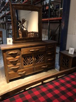 Solid Wood (teak) 9 Drawer & Cabinet Dresser $499!