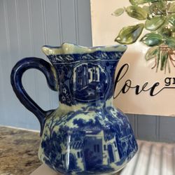 Cobalt Ironstone Pitcher 