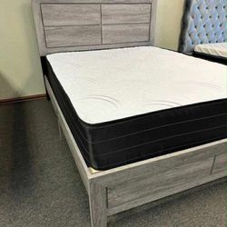 Queen Bed Frame With Mattress 