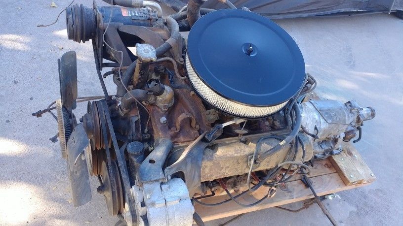 Olds Rocket 350 Engine with 350 Turbo Automatic Transmission