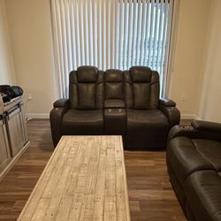 2 Seater Power Faux Leather Reclining Couch