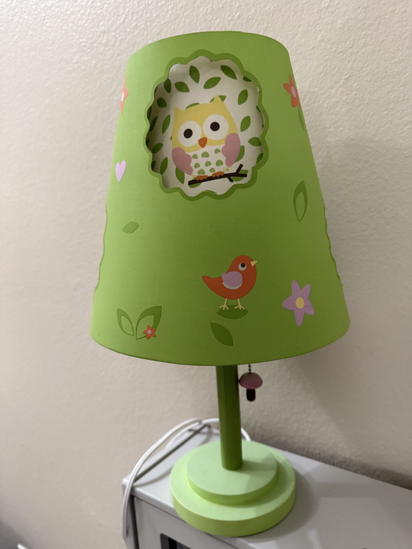 Kids Owl Green Table Lamp