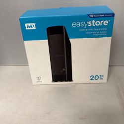 WD - easystore 20TB External USB 3.0 Hard Drive - Black