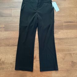 Alfani Petite 6P Black classic DRESS WORK PANTS TROUSERS. NWT!