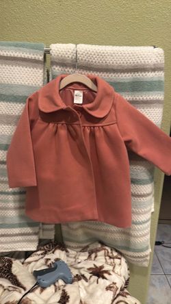 Toddler Girl Fleece Coat with Peter Pan Collar