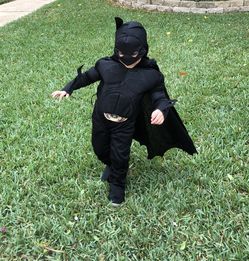 2 Piece Batman Costume For 3-4 Year Old Toddler 
