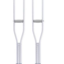 Medline Standard Aluminum Push-Button Adjustable Crutches NWT