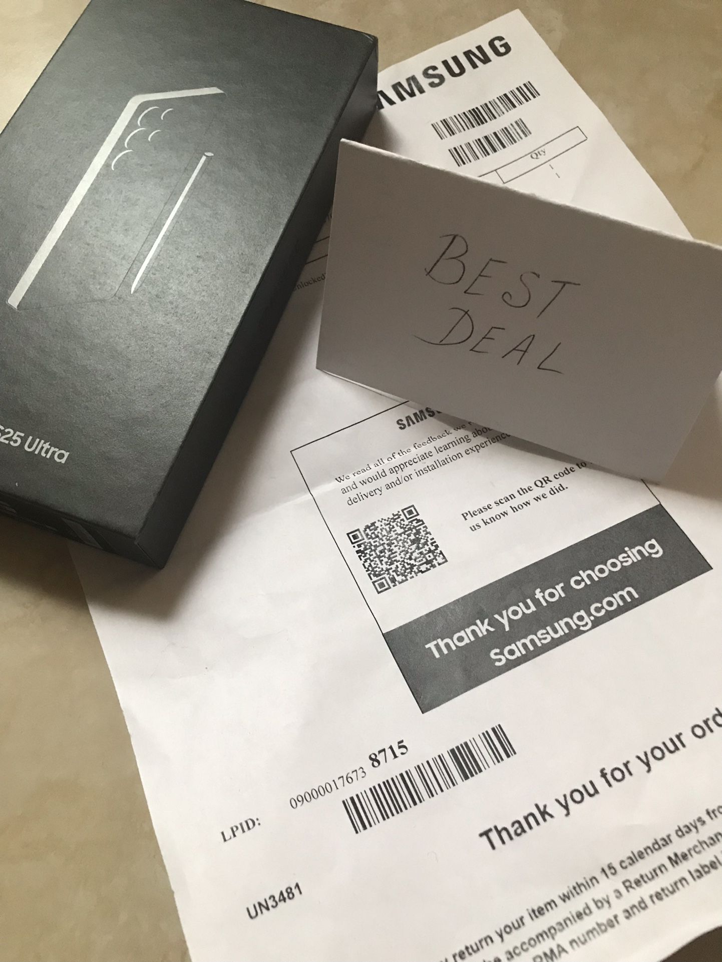 BRAND NEW Samsung Galaxy S25 Ultra 1Tb Exclusive Titanium JETBLACK Unlocked ORIGINAL
