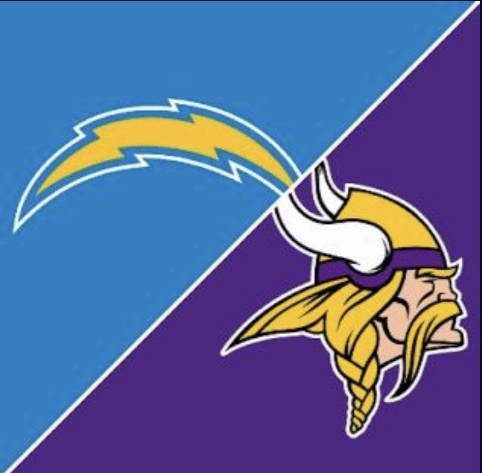 FIRST ROW - Section 336 - Los Angeles Chargers vs. Minnesota Vikings  ($250 For Both)