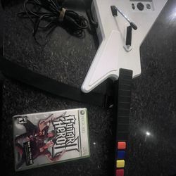 Xbox 360 Wired  Guitar And Game 